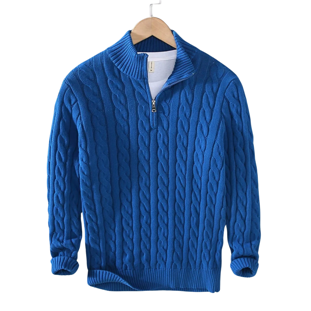 Claudio Cable Knit Quarter-Zip